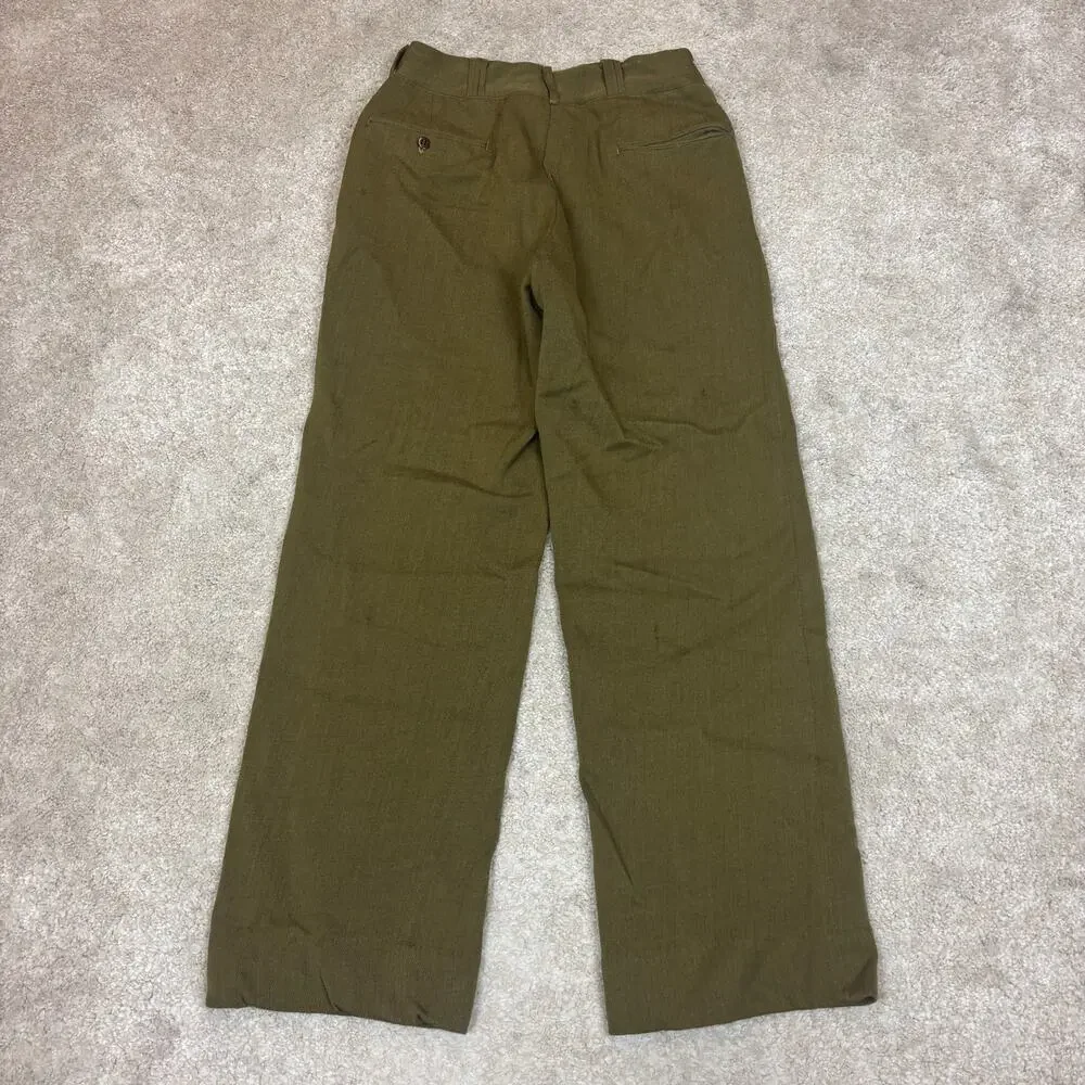 Vintage 50s 60s Military Issue Army Service Trousers Pants Men's 28x29.5
